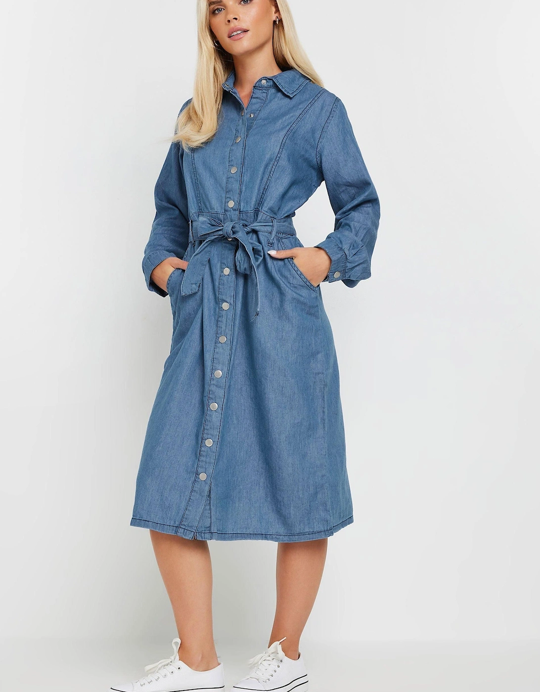 Tencel Denim Midi Dress, 2 of 1
