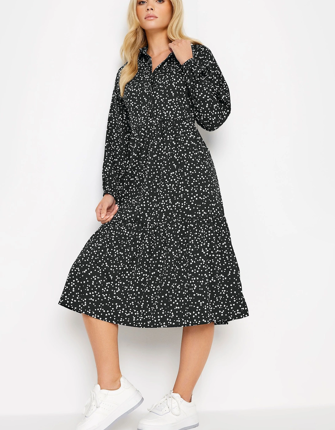 Printed Tiered Midi Dress, 2 of 1