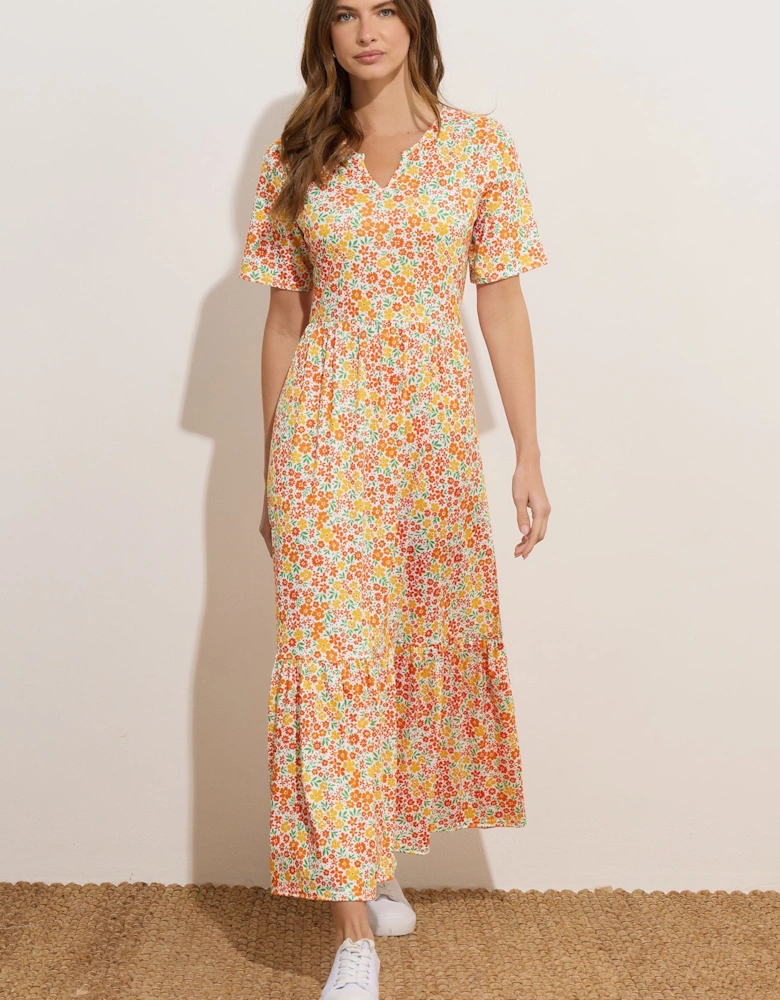 Floral Ditsy Tiered Maxi Dress