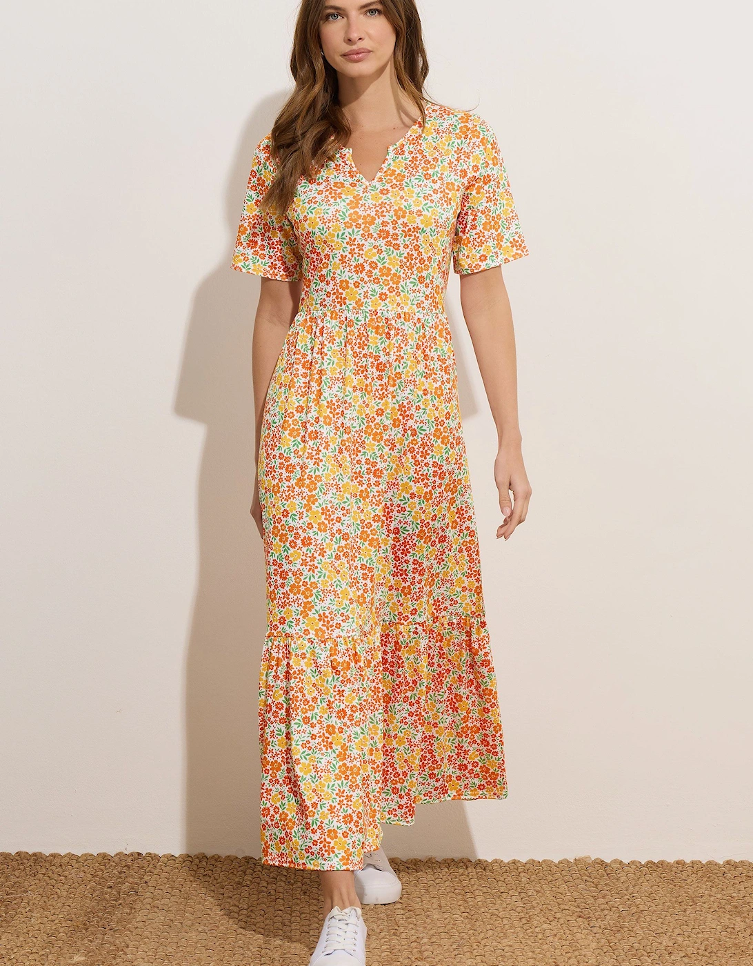 Floral Ditsy Tiered Maxi Dress, 2 of 1