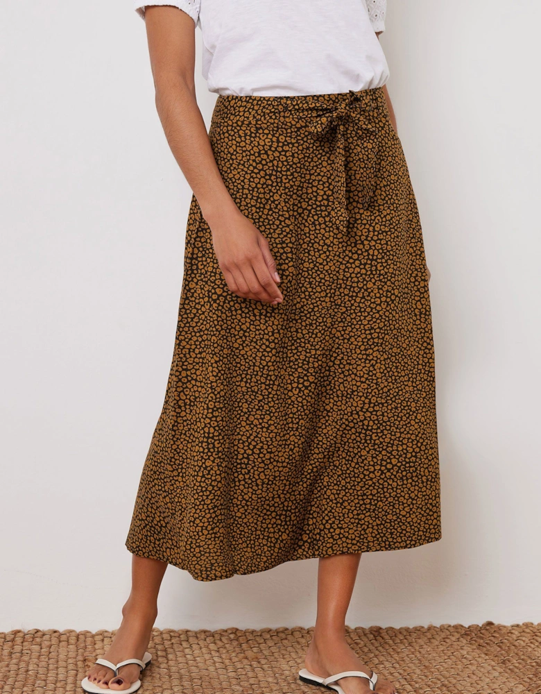 Printed Midi Skirt