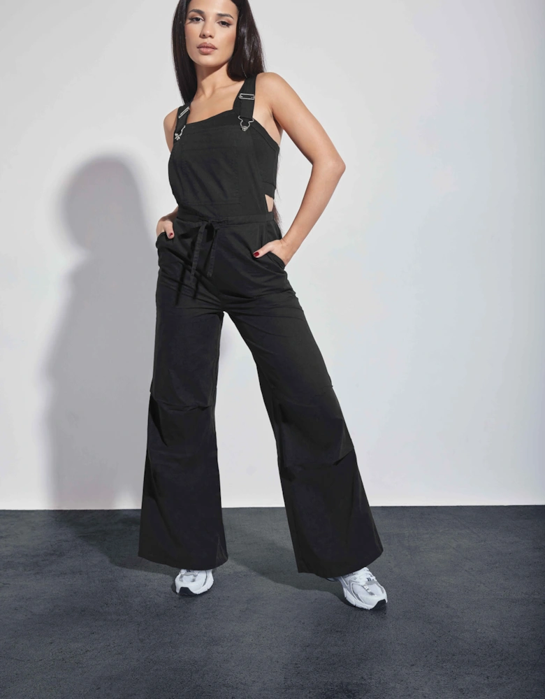 Petite Pleated Utility Jumpsuit