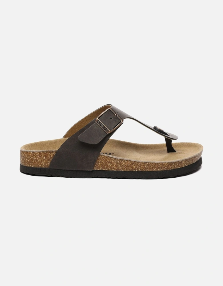 Flamingo Leather Toe Thong Sandals