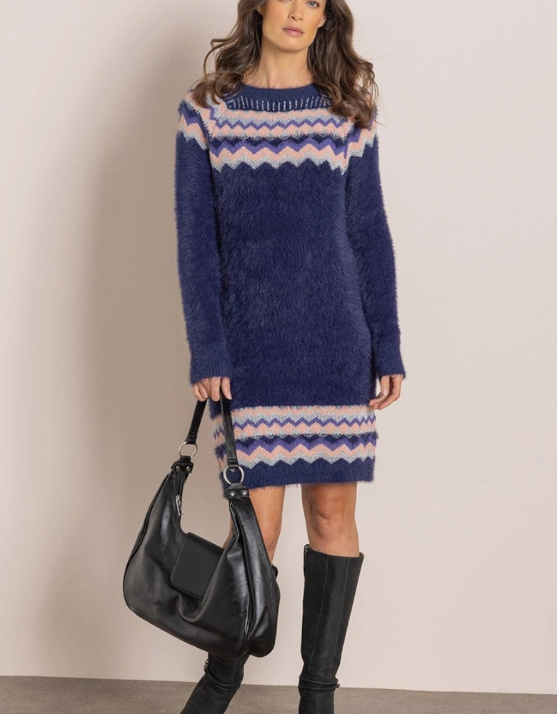 Zigzag Border Jumper Dress