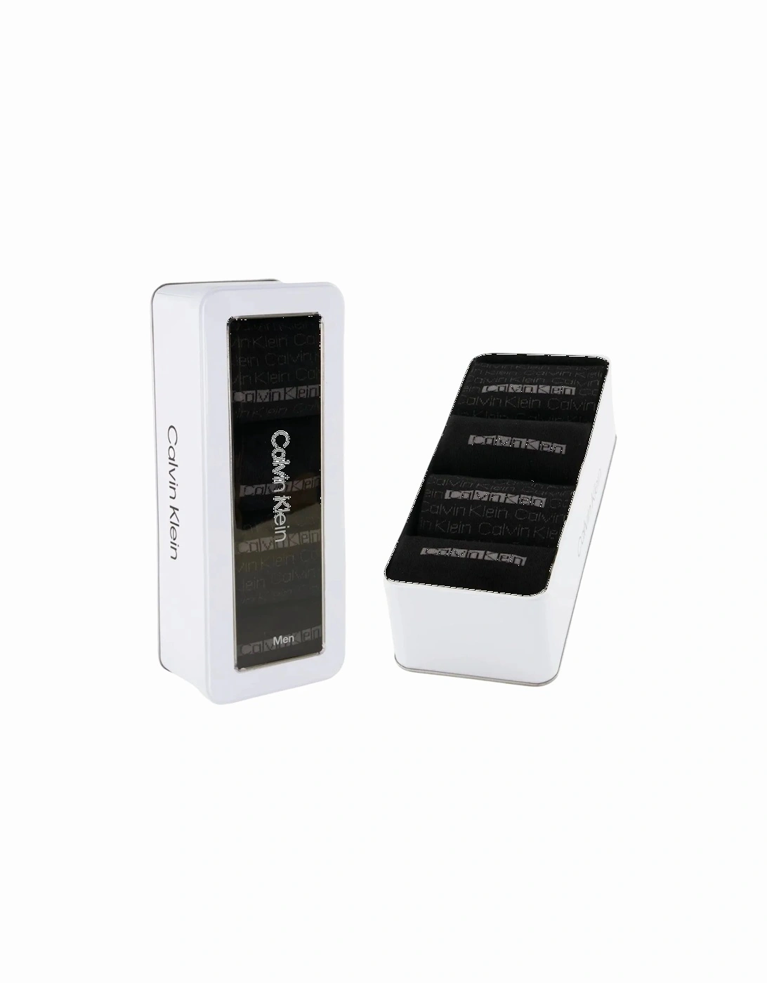 4-Pack Allover Logo Socks Gift Tin, Black