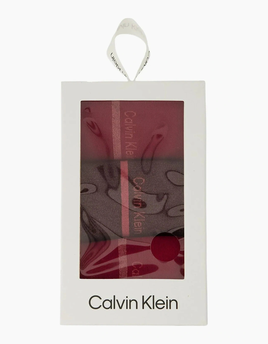 Calvin Klein Calvin Klein Women's 3-Pack Lurex Stripe Women's Socks Gift Box, Berry Red