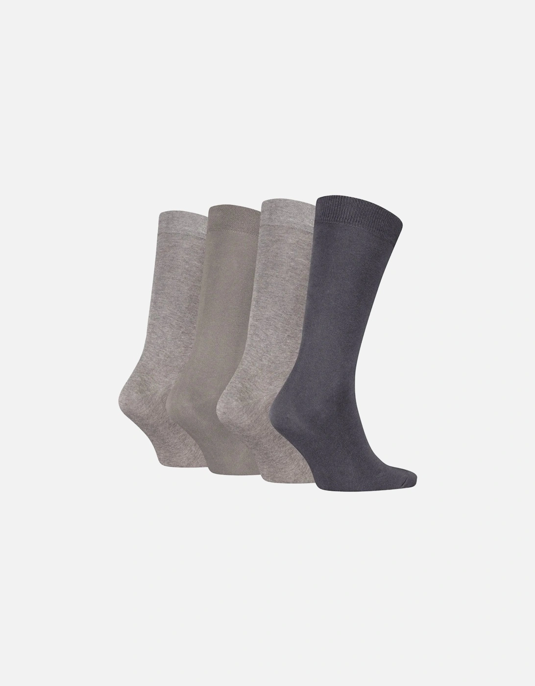 4-Pack Premium Combed Cotton Socks Gift Box, Grey Combo