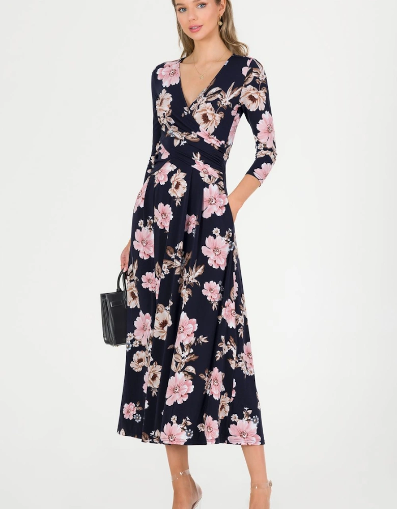 Quintella Jersey Side Split Maxi Dress