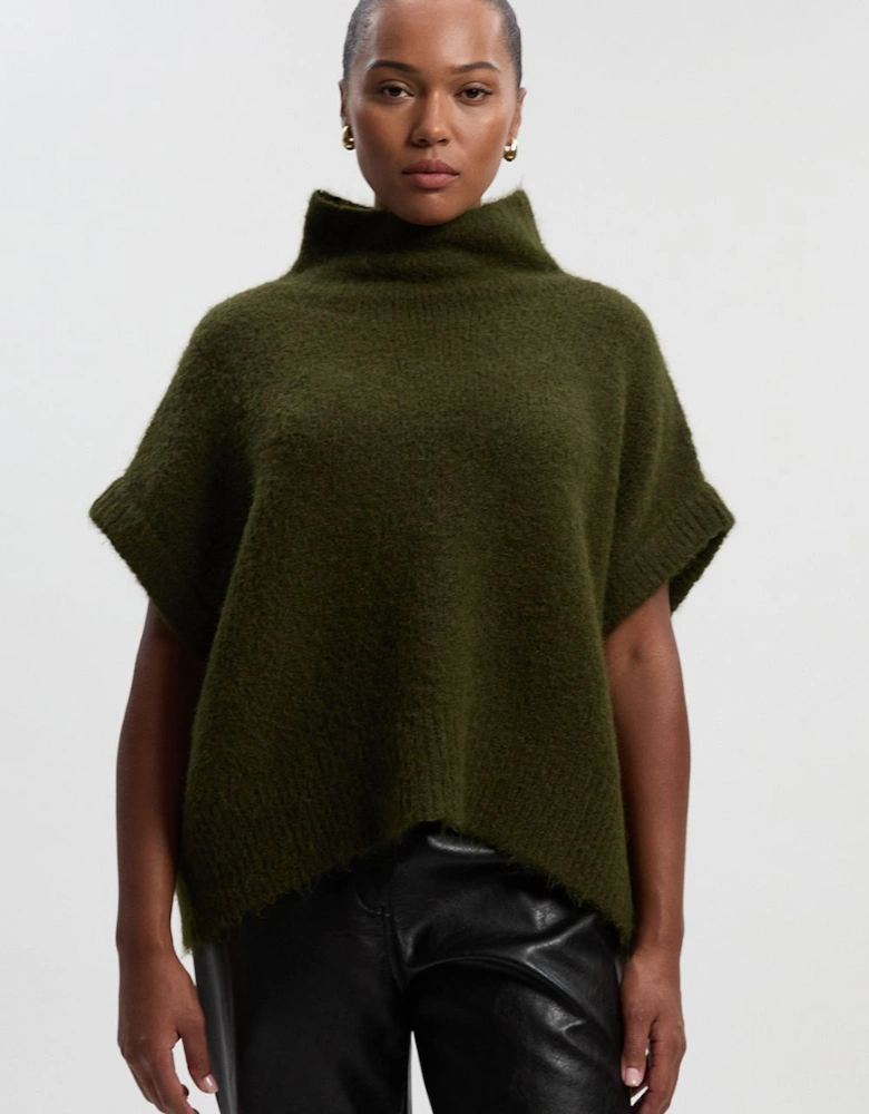 Plus Size Cosy Turtle Knit Tank Top