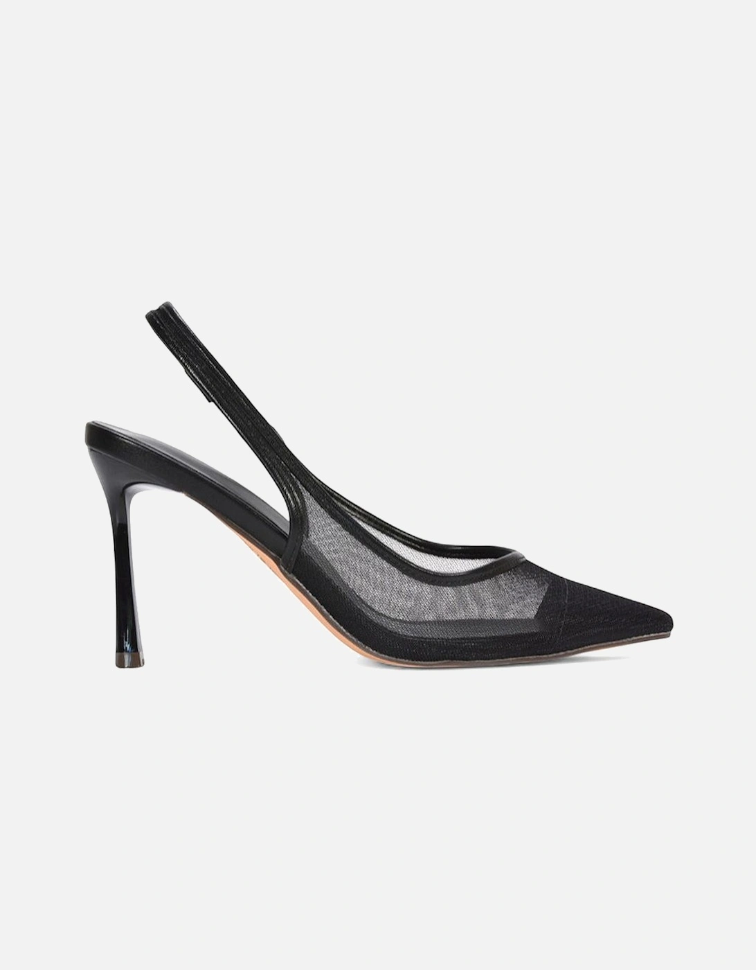 'Caroline' Pointed Toe Mesh Slingback Court Shoe Heels, 2 of 1
