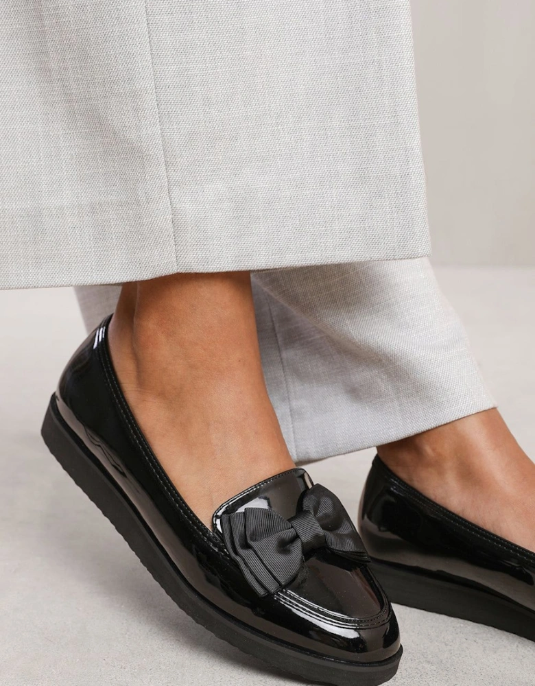 'Fionna' Slip On Loafer Slider With Bow Detail