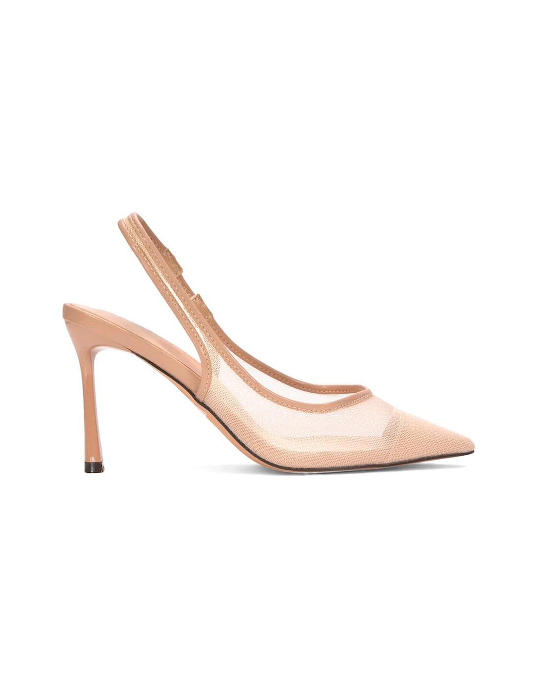 'Caroline' Pointed Toe Mesh Slingback Court Shoe Heels, 2 of 1