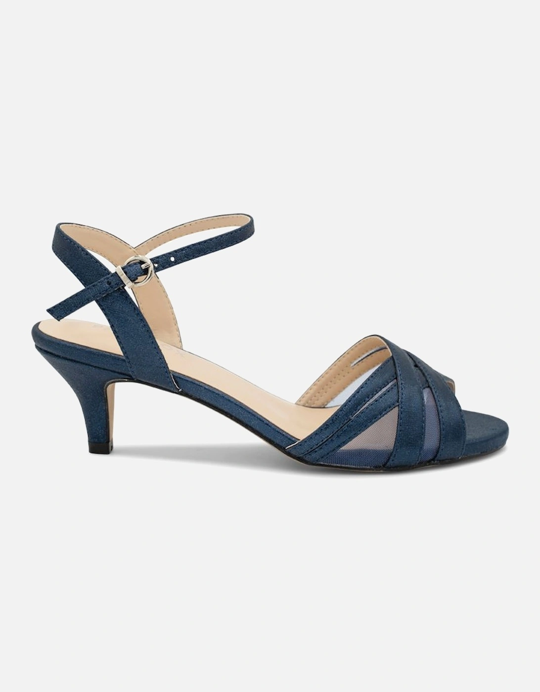 Shimmer 'Mowenna' Mid Heel Ankle Strap Sandals, 2 of 1