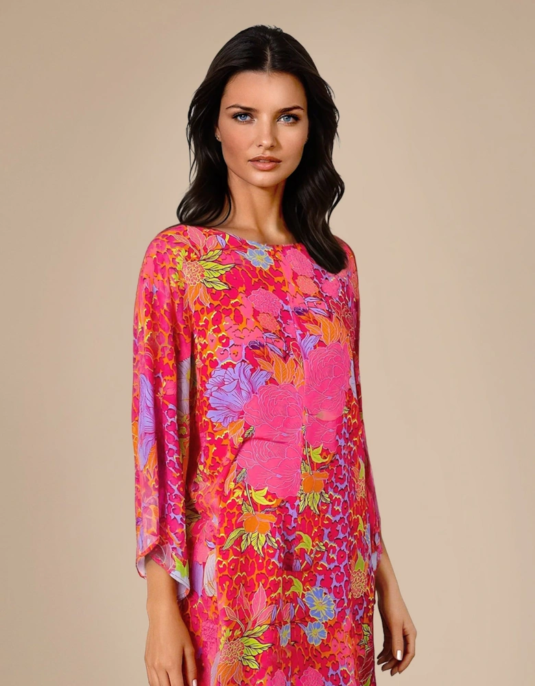 Diane Floral Kaftan Style Midi Dress