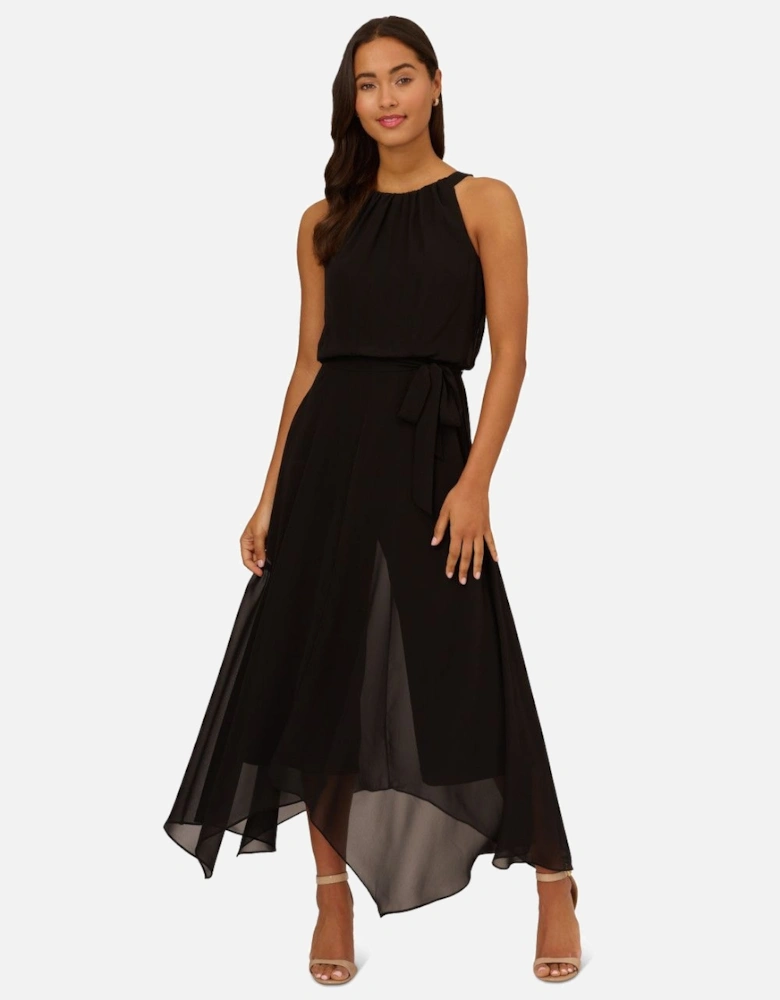Jersey And Chiffon Jumpsuit