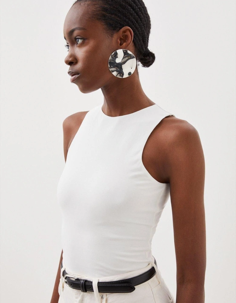 Stretch Cotton Racer Vest