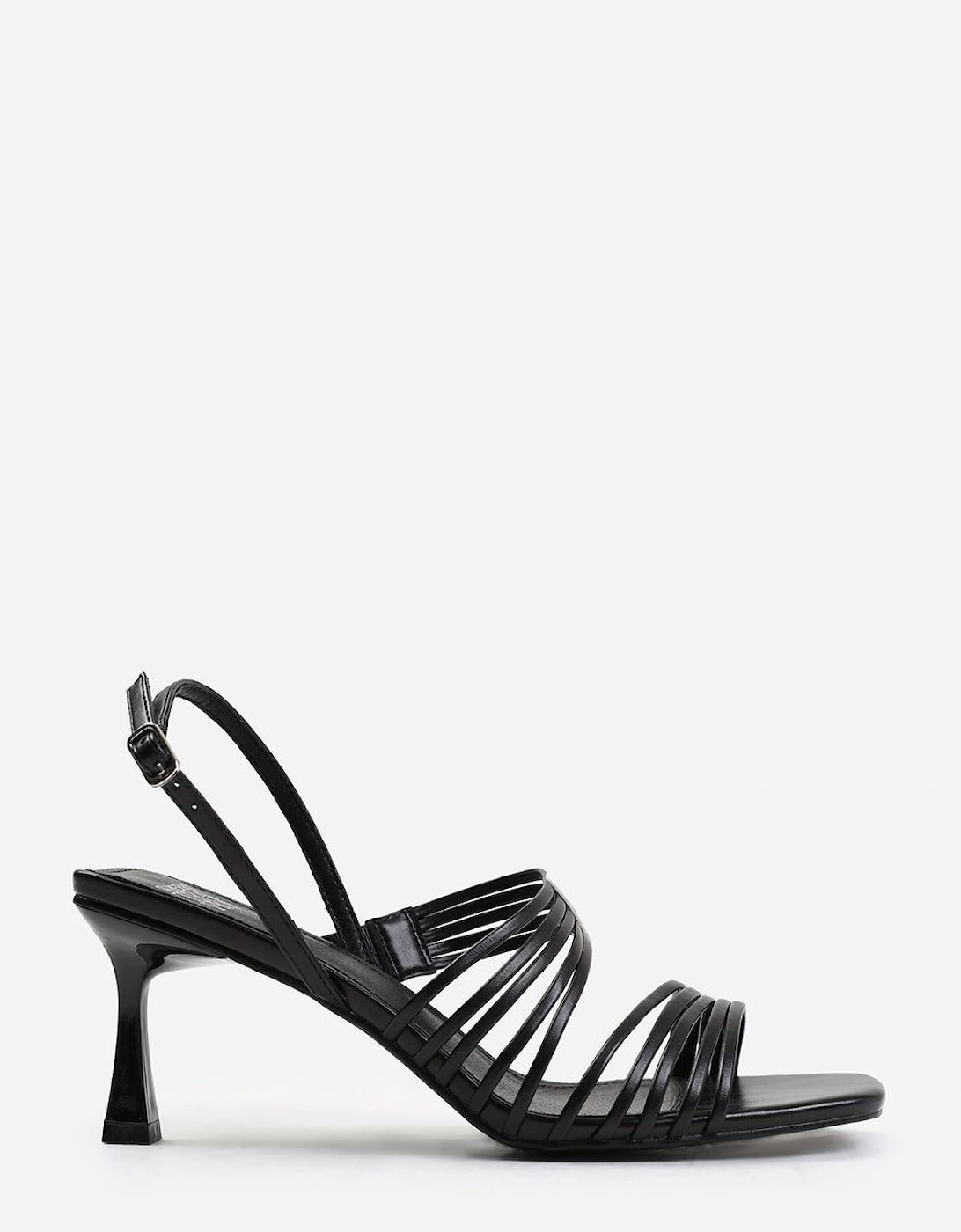 'Callie' Wide Fit Square Toe Low Block Slingback Heel With Multi Strap Detail, 2 of 1