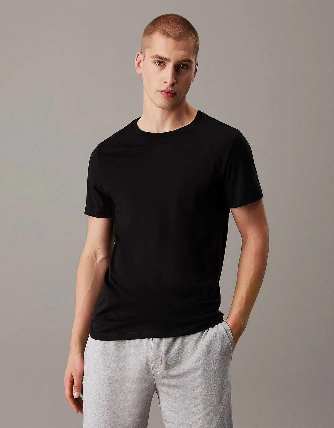 100% COTTON 3 Pack Mens T-Shirts Black/Grey Heather/White