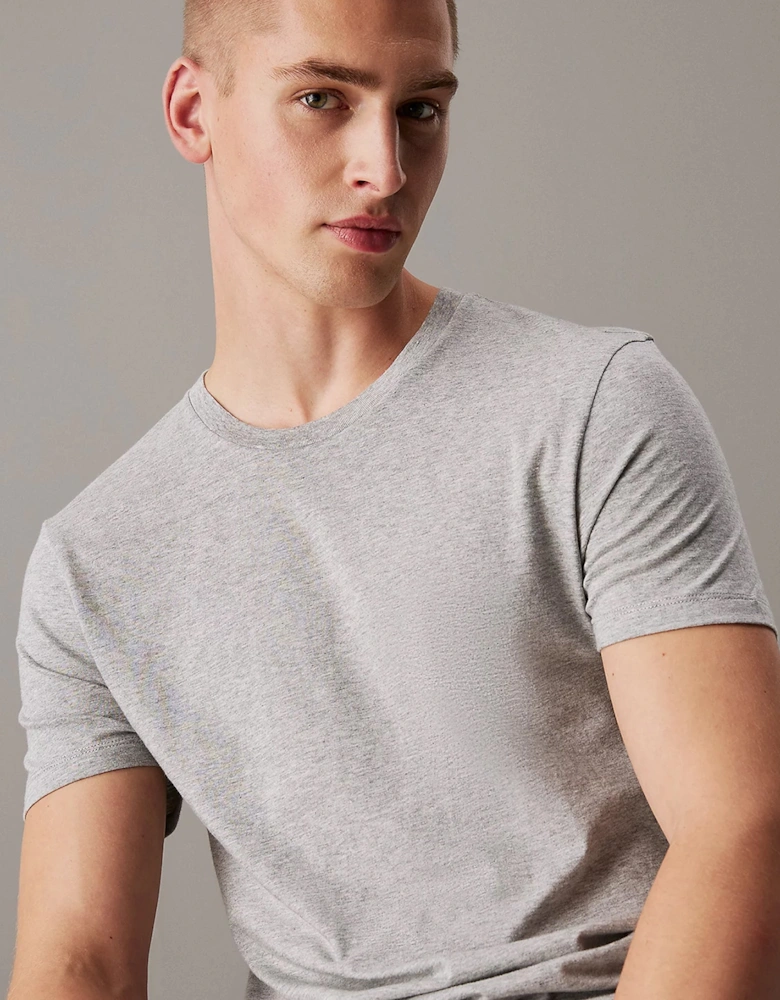 100% COTTON 3 Pack Mens T-Shirts Black/Grey Heather/White