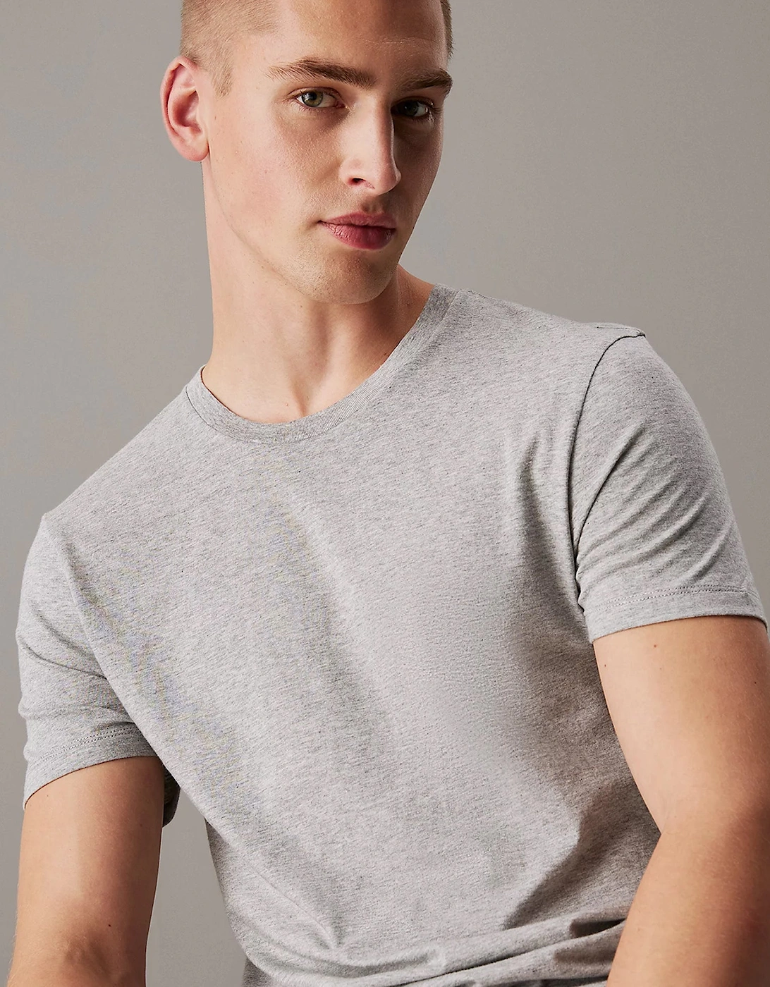 100% COTTON 3 Pack Mens T-Shirts Black/Grey Heather/White