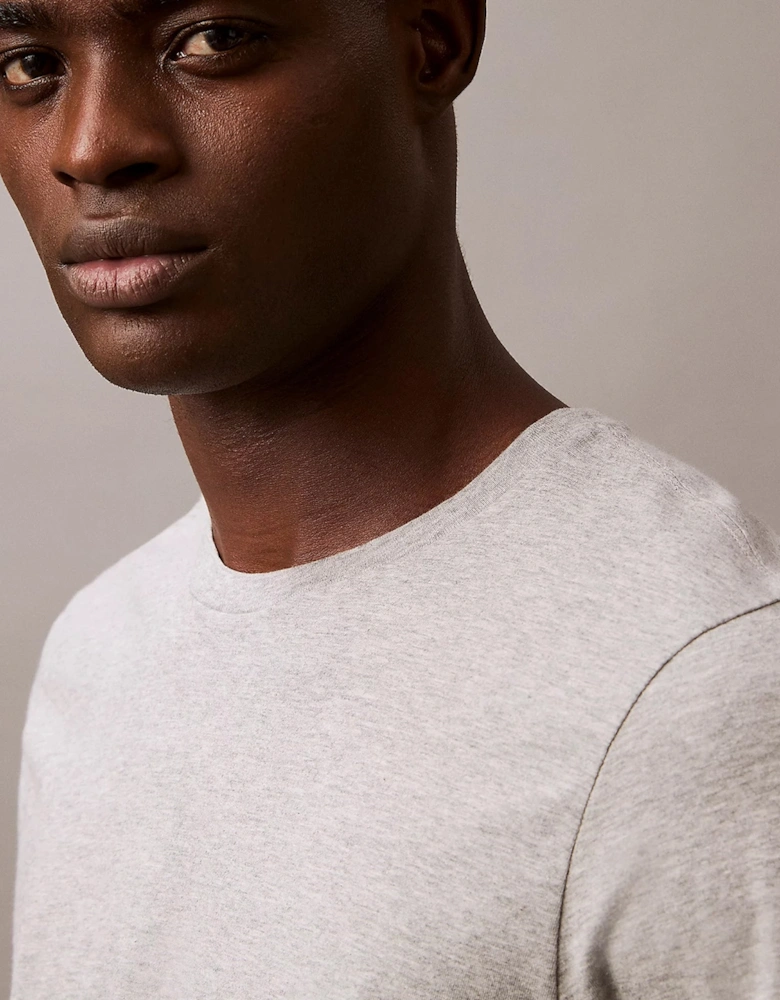 100% COTTON 3 Pack Mens T-Shirts Black/Grey Heather/Glacier