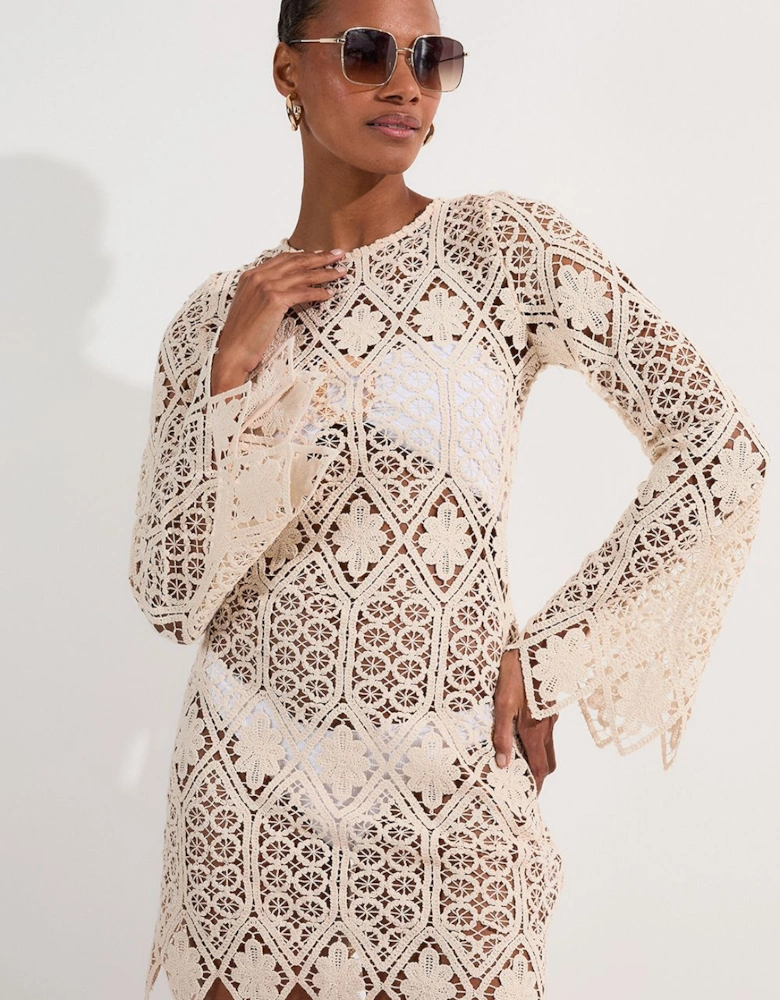Beach Crochet Mini Dress