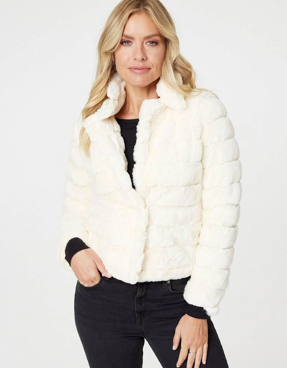 Faux Fur Cropped Jacket, 2 of 1