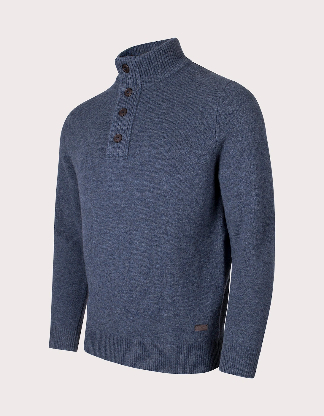 Essential Patch Quarter Zip Knitted Jumper