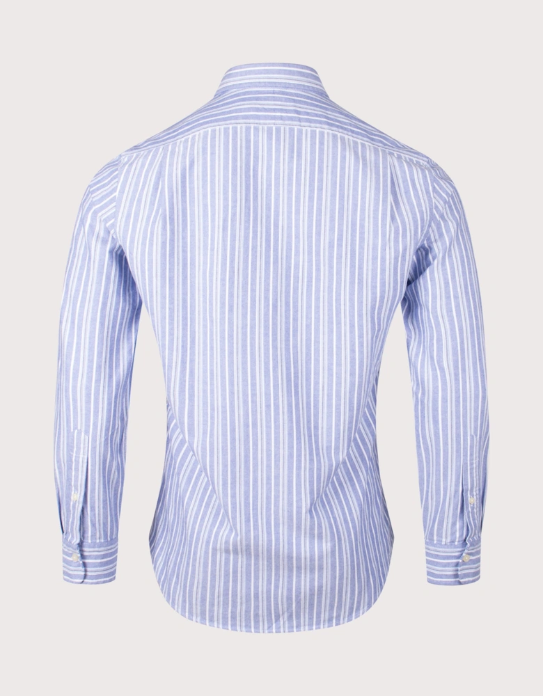 Custom Slim Fit Striped Oxford Shirt