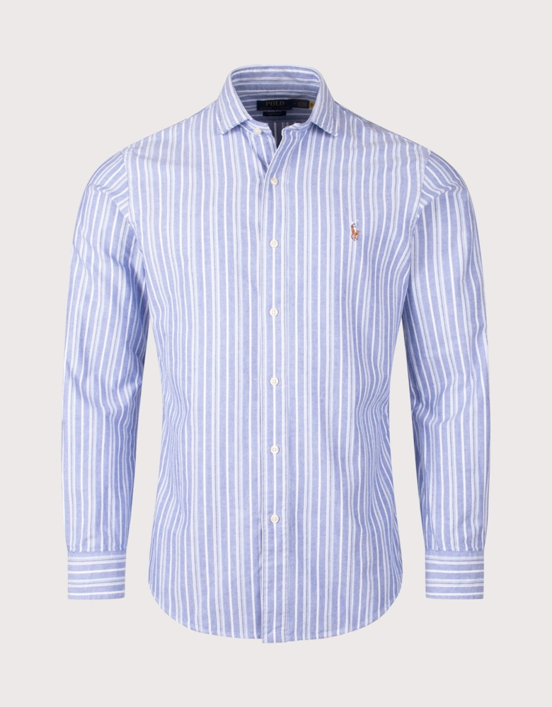 Custom Slim Fit Striped Oxford Shirt