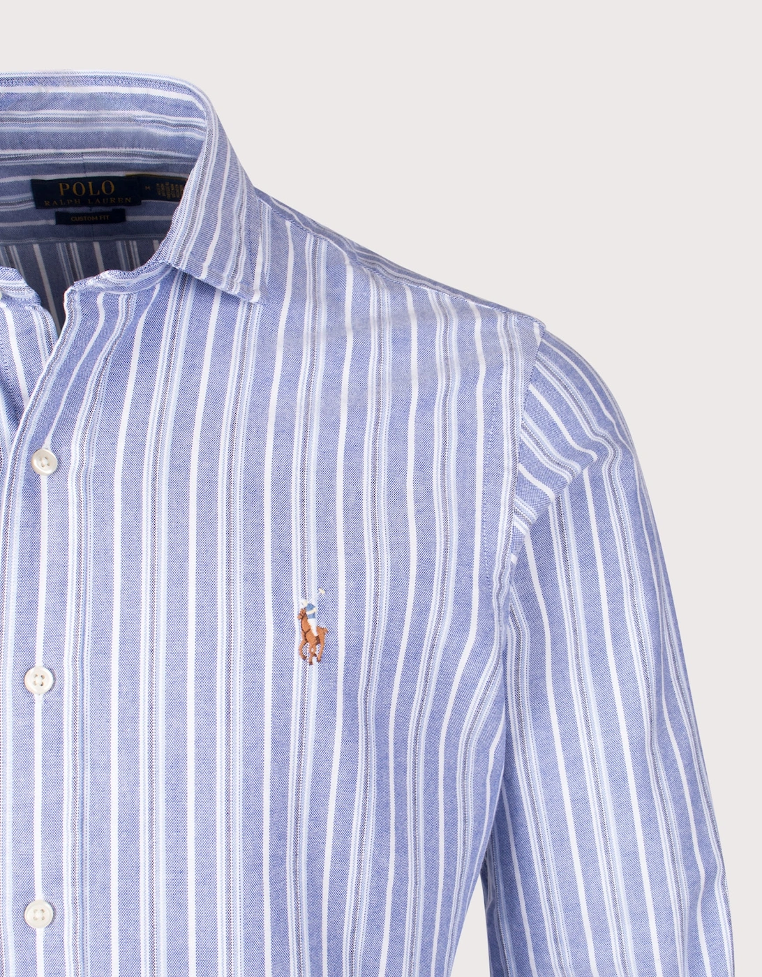 Custom Slim Fit Striped Oxford Shirt