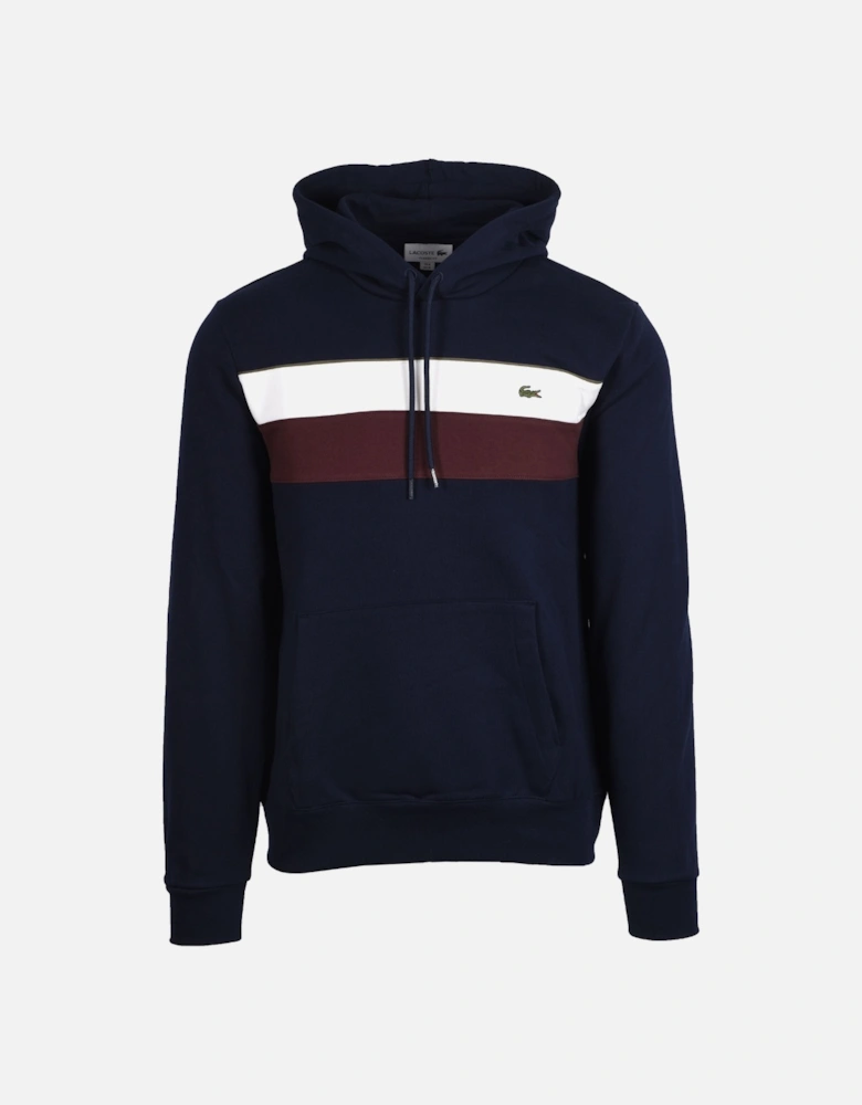 Colour-Block Sweatshirt Navy/Cream/Brown