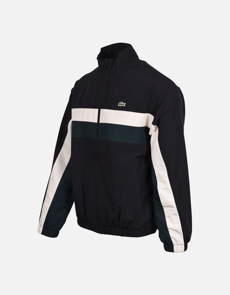 Colour-Block Jacket Black/Cream/Green
