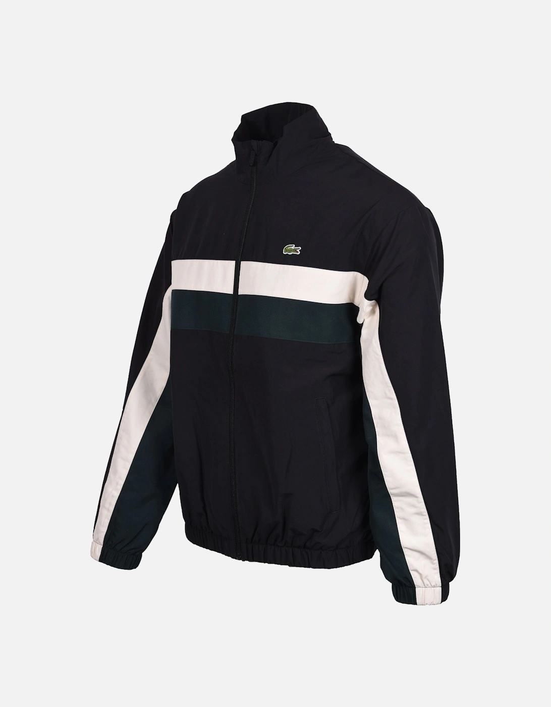 Colour-Block Jacket Black/Cream/Green
