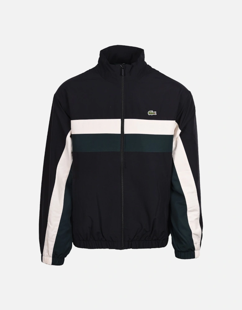 Colour-Block Jacket Black/Cream/Green