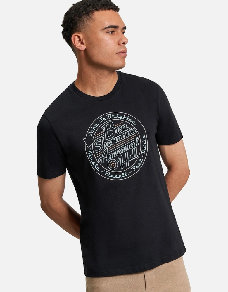Mens Amusement Hall Graphic Short Sleeve T-Shirt
