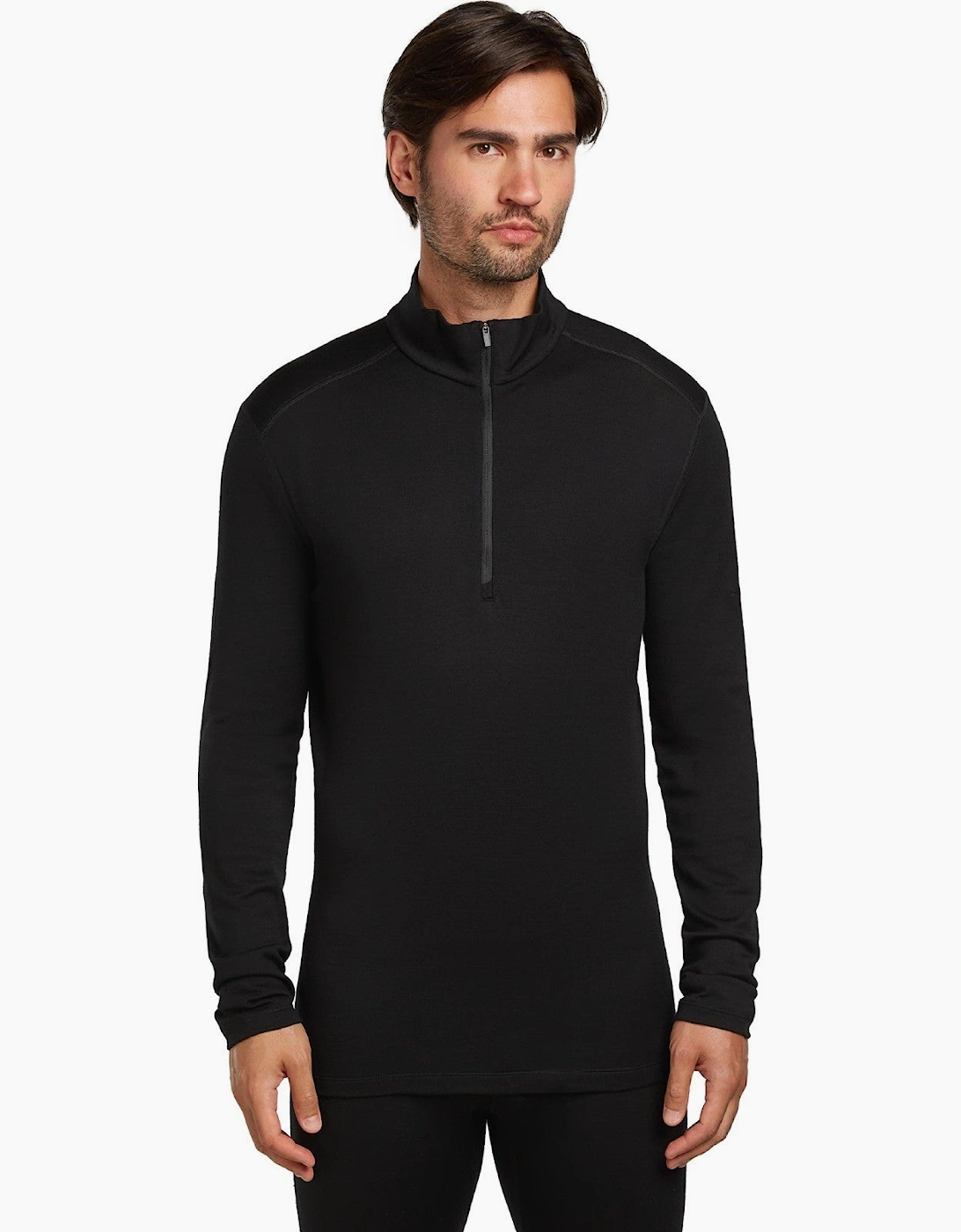 Icebreaker Men's Icebreaker Mens Tech Long Sleeve Half Zip Long Sleeve T-Shirt - Black