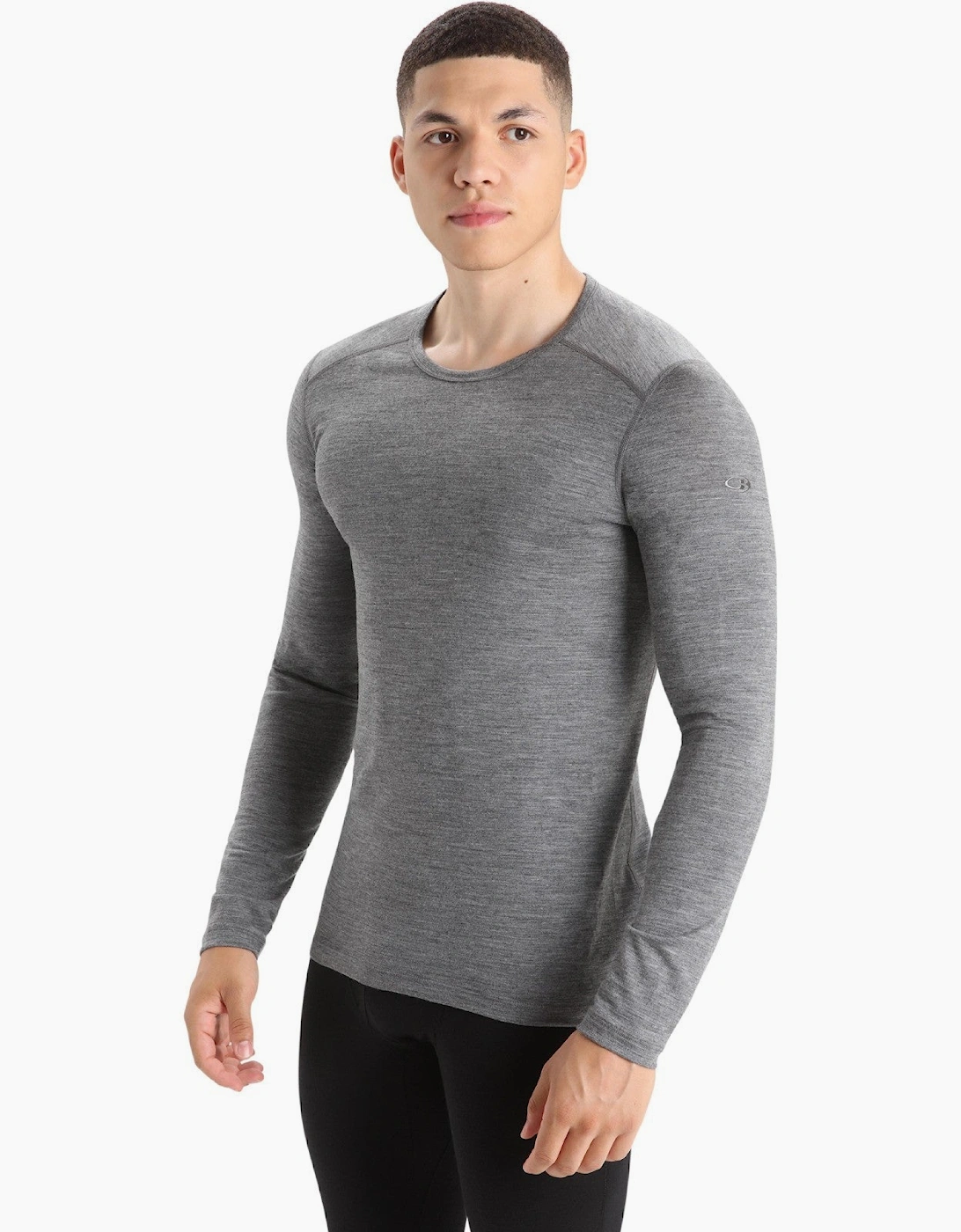 Men's Icebreaker Mens Oasis Long Sleeve Baselayer Top - Gritstone Heather - Size, Xl