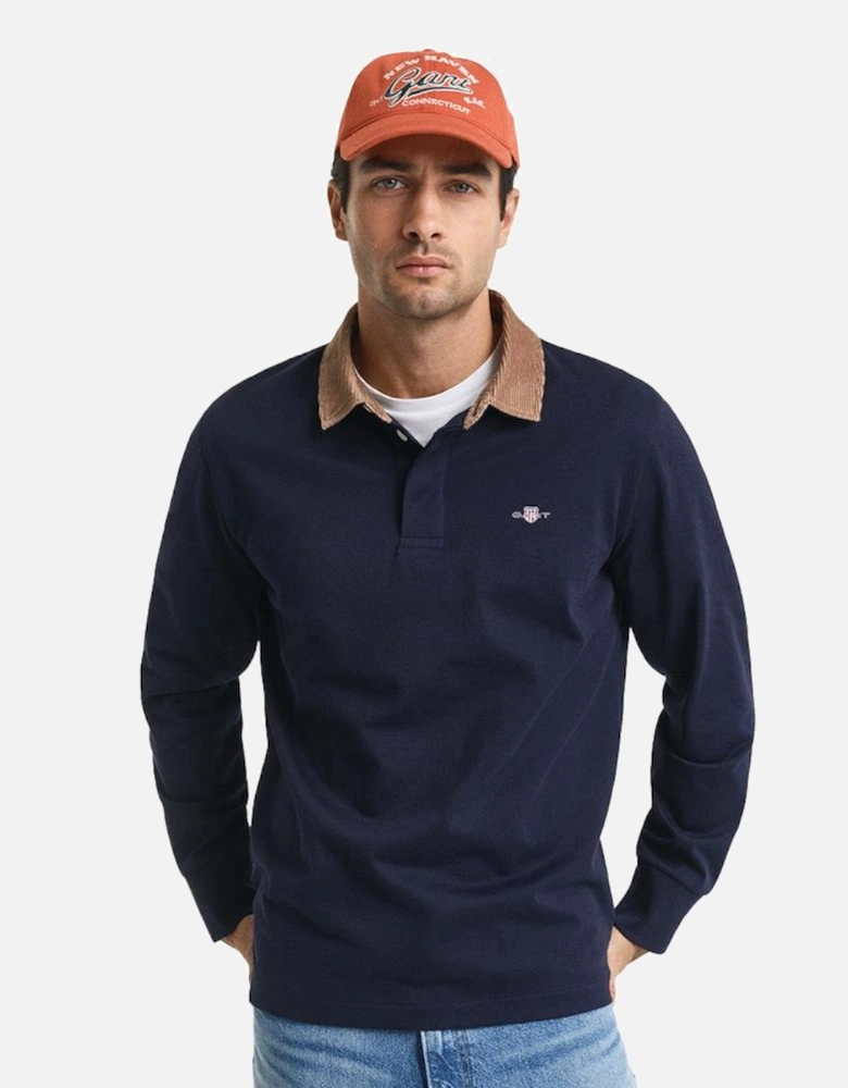 Cord Collar Heavy Rugger, Evening Blue
