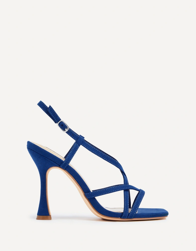 Sabrina Cobalt Blue Suede Square Toe High Heel