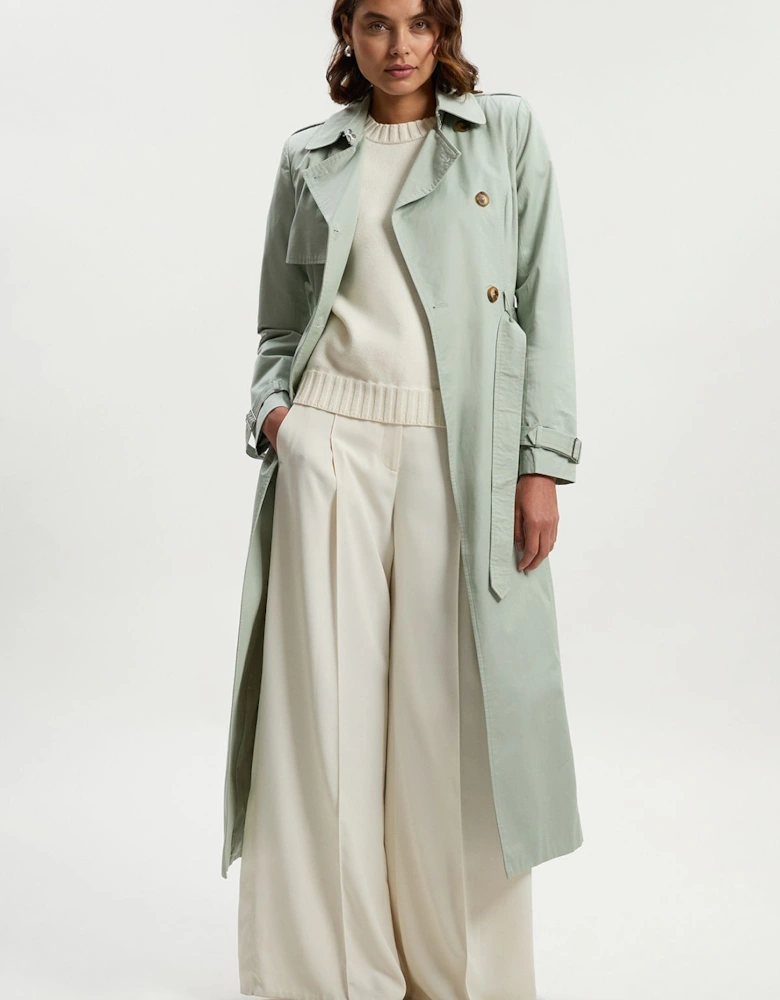 Petite Tailored Classic Belted Trench Coat