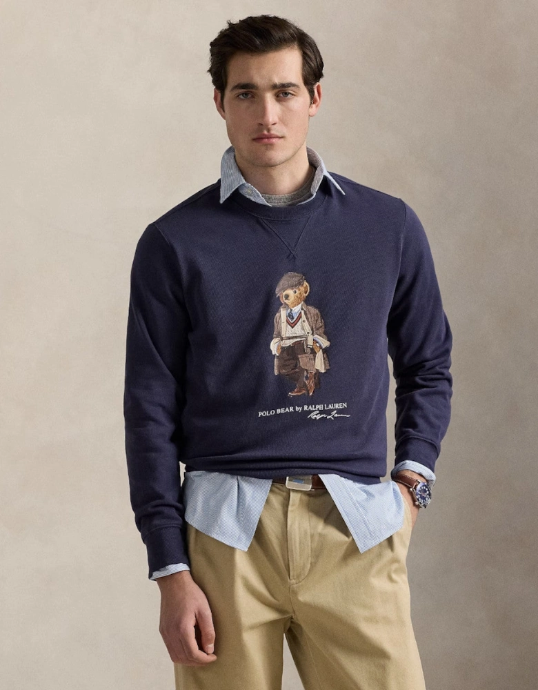 Heritage Bear Sweatshirt 001 faded Blue Hrtg Bear