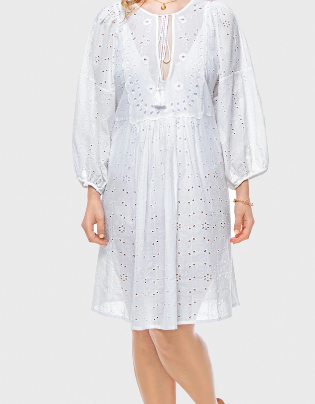 Jane Embroidery Anglaise Beach Dress, 2 of 1
