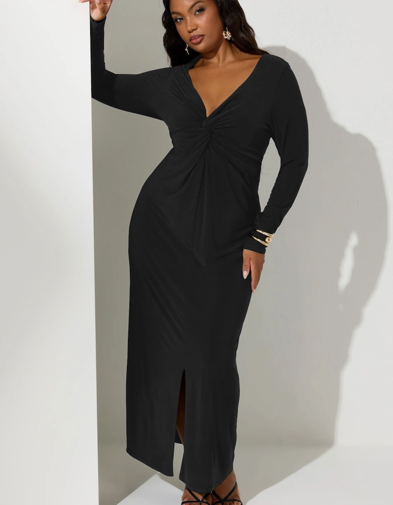 Knot Front Maxi Dress