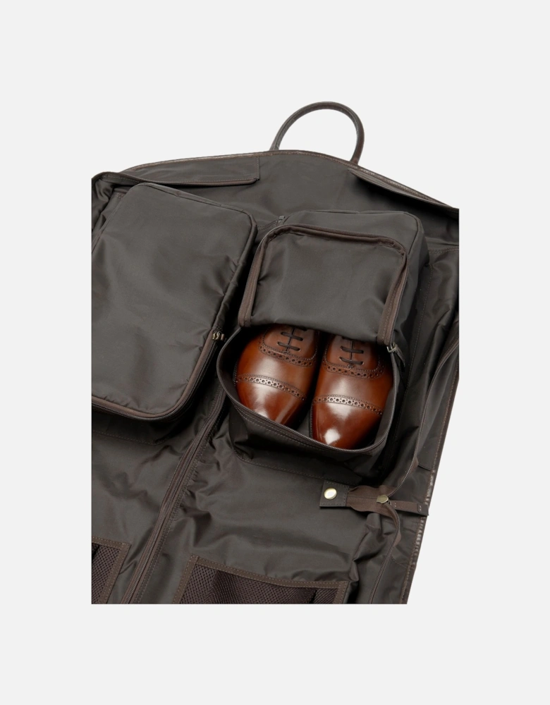 London Suit Carrier Dark Brown Leather