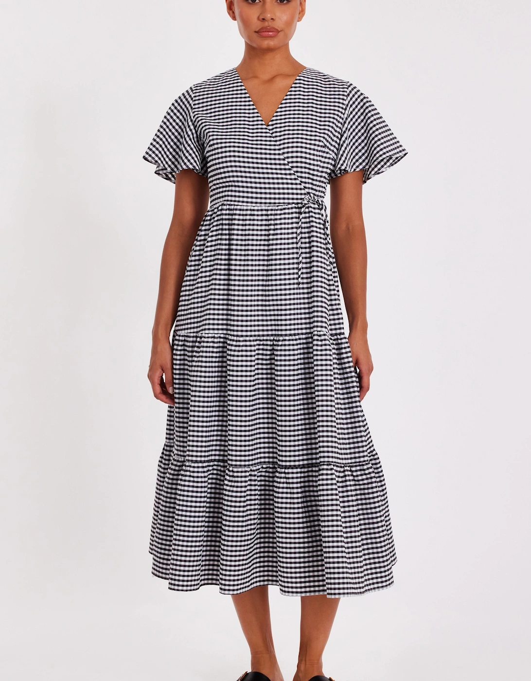 White Gingham Midaxi Dress, 2 of 1
