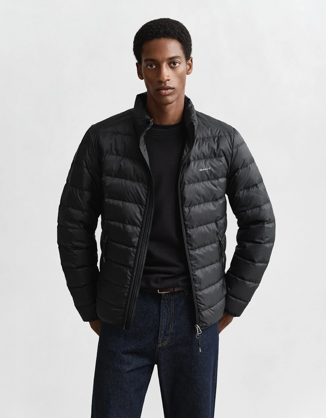 Men's GANT Mens Light Down Padded Jacket - 5 Black - Size: 48/Regular