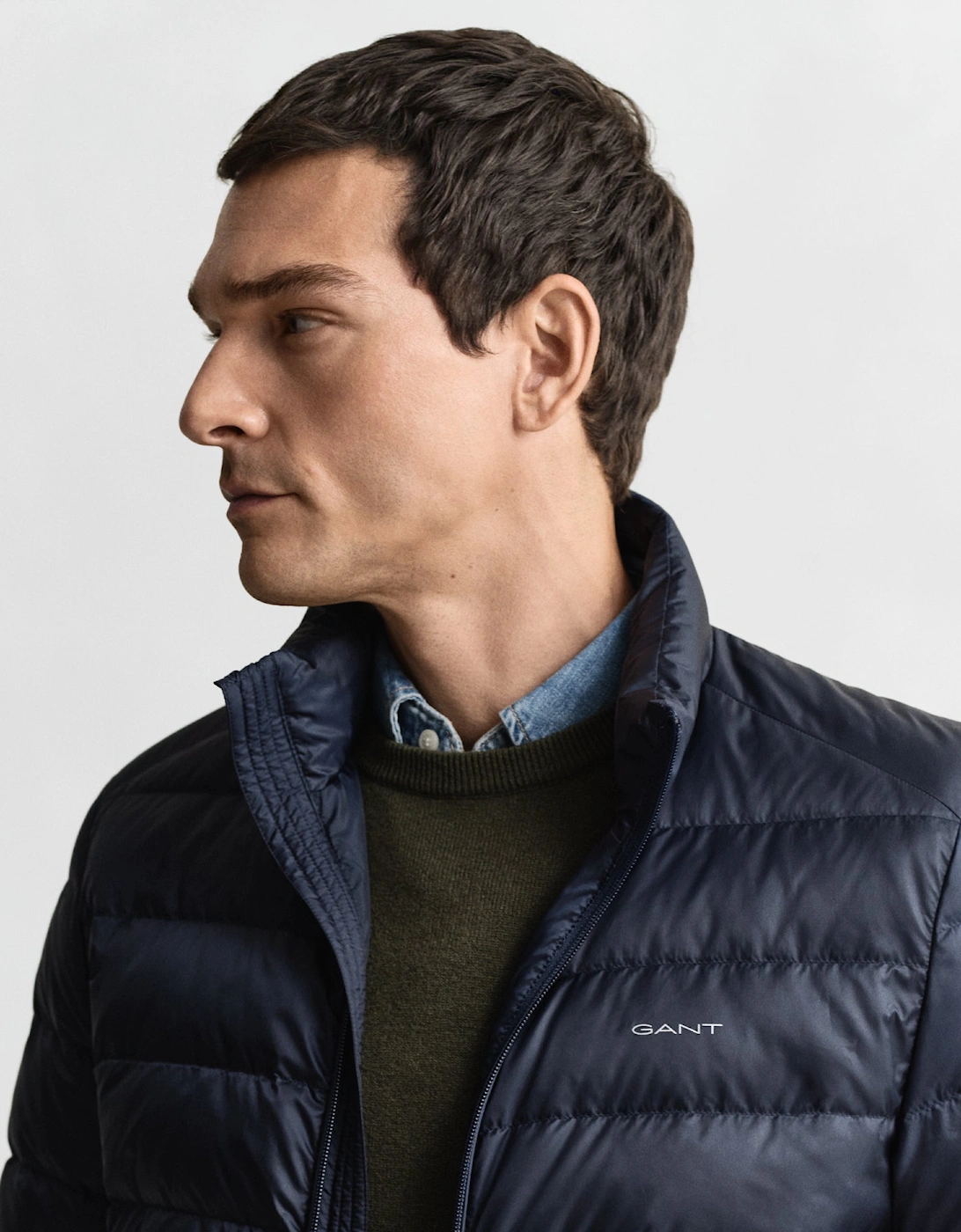 Mens Light Down Padded Jacket - 433 Evening Blue