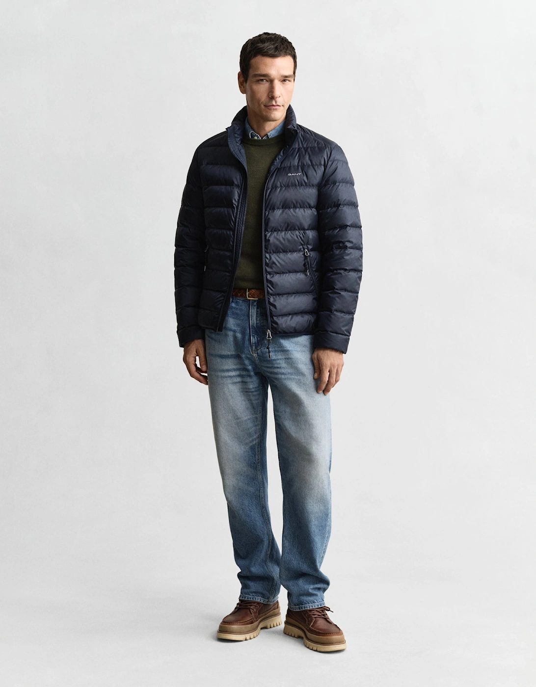Mens Light Down Padded Jacket - 433 Evening Blue