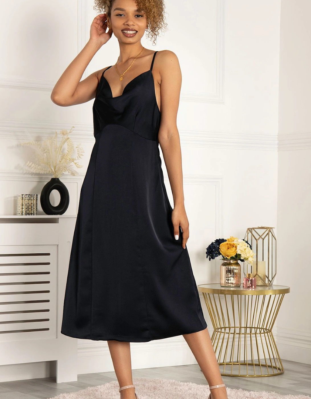Reene Cowl Neck Midi Dress, 2 of 1